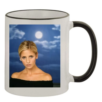 Sarah Michelle Gellar 11oz Colored Rim & Handle Mug