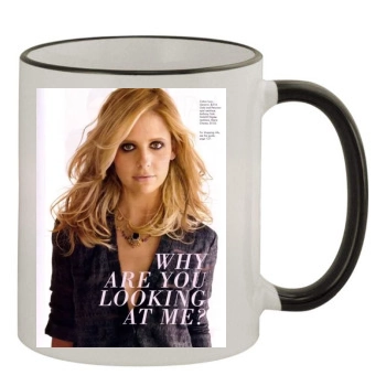 Sarah Michelle Gellar 11oz Colored Rim & Handle Mug