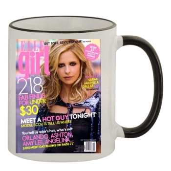 Sarah Michelle Gellar 11oz Colored Rim & Handle Mug