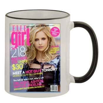 Sarah Michelle Gellar 11oz Colored Rim & Handle Mug