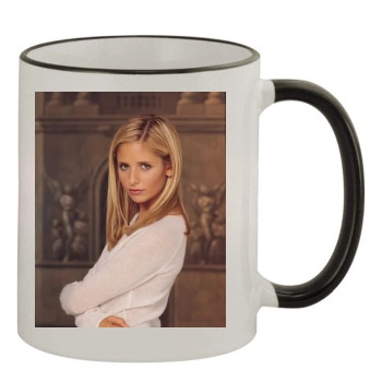 Sarah Michelle Gellar 11oz Colored Rim & Handle Mug