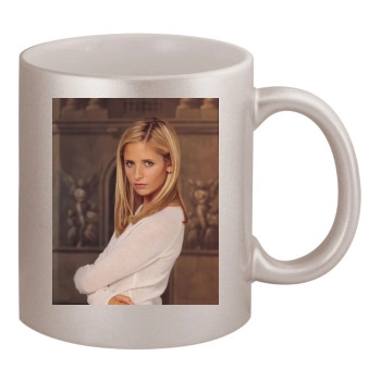 Sarah Michelle Gellar 11oz Metallic Silver Mug