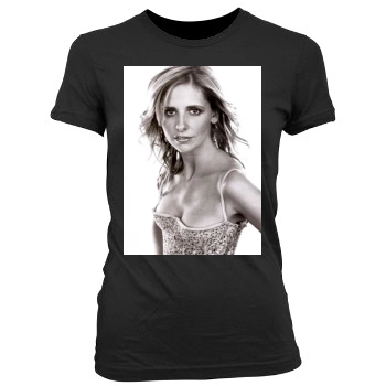 Sarah Michelle Gellar Women's Junior Cut Crewneck T-Shirt