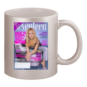 Sarah Michelle Gellar 11oz Metallic Silver Mug