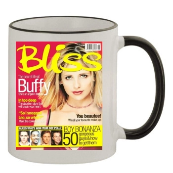 Sarah Michelle Gellar 11oz Colored Rim & Handle Mug