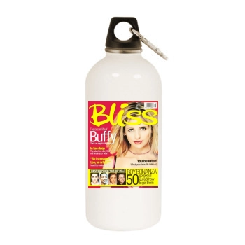 Sarah Michelle Gellar White Water Bottle With Carabiner