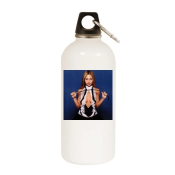 Sarah Michelle Gellar White Water Bottle With Carabiner