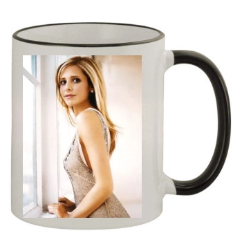 Sarah Michelle Gellar 11oz Colored Rim & Handle Mug