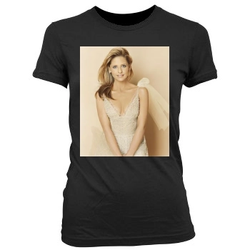 Sarah Michelle Gellar Women's Junior Cut Crewneck T-Shirt