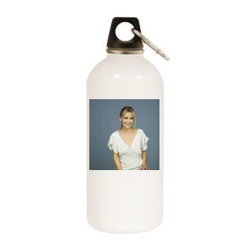 Sarah Michelle Gellar White Water Bottle With Carabiner