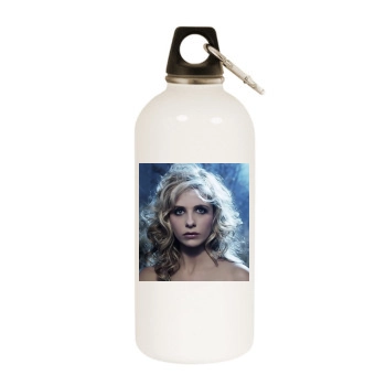 Sarah Michelle Gellar White Water Bottle With Carabiner