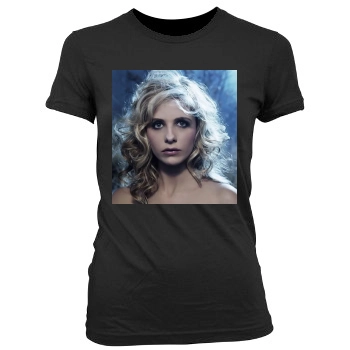 Sarah Michelle Gellar Women's Junior Cut Crewneck T-Shirt