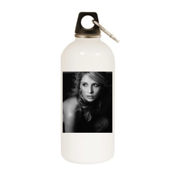 Sarah Michelle Gellar White Water Bottle With Carabiner