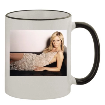 Sarah Michelle Gellar 11oz Colored Rim & Handle Mug