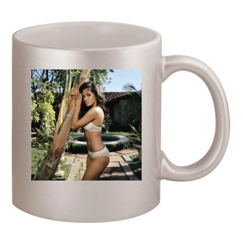 Sarah Shahi 11oz Metallic Silver Mug