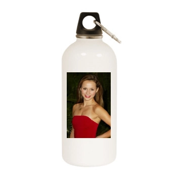 Sasha Cohen White Water Bottle With Carabiner