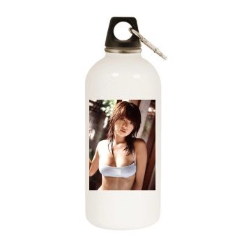 Sayaka Ando White Water Bottle With Carabiner