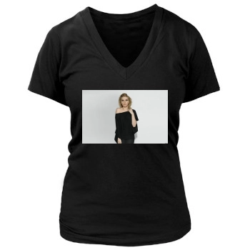 Scarlett Johansson Women's Deep V-Neck TShirt