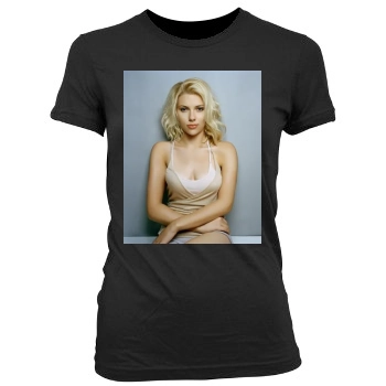 Scarlett Johansson Women's Junior Cut Crewneck T-Shirt