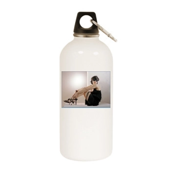 Scarlett Johansson White Water Bottle With Carabiner