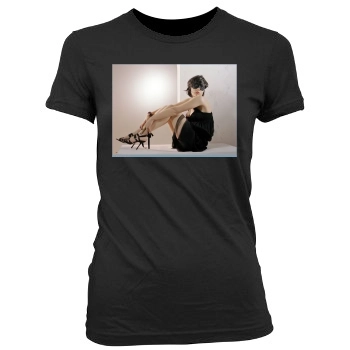 Scarlett Johansson Women's Junior Cut Crewneck T-Shirt