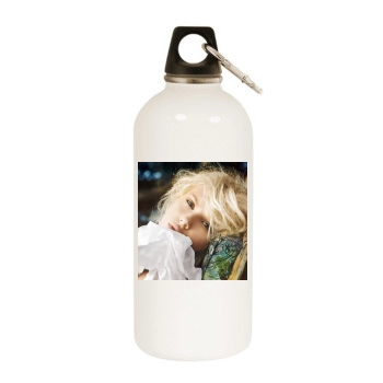 Scarlett Johansson White Water Bottle With Carabiner