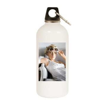 Scarlett Johansson White Water Bottle With Carabiner