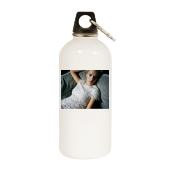 Scarlett Johansson White Water Bottle With Carabiner