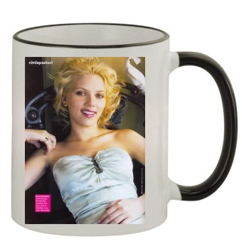 Scarlett Johansson 11oz Colored Rim & Handle Mug