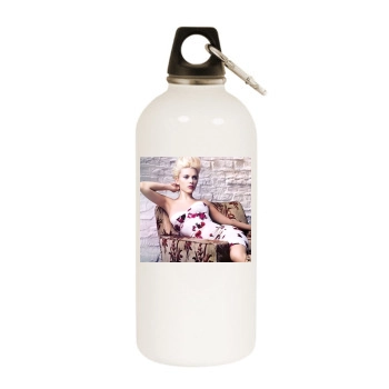 Scarlett Johansson White Water Bottle With Carabiner