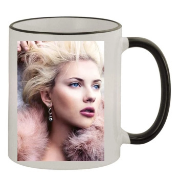 Scarlett Johansson 11oz Colored Rim & Handle Mug