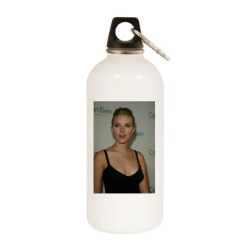 Scarlett Johansson White Water Bottle With Carabiner