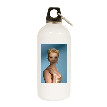 Scarlett Johansson White Water Bottle With Carabiner