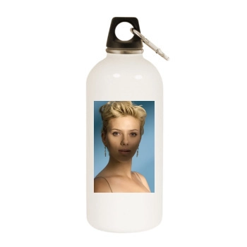 Scarlett Johansson White Water Bottle With Carabiner