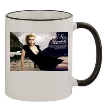 Scarlett Johansson 11oz Colored Rim & Handle Mug