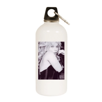 Scarlett Johansson White Water Bottle With Carabiner