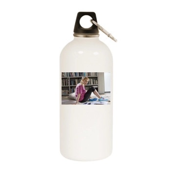 Scarlett Johansson White Water Bottle With Carabiner