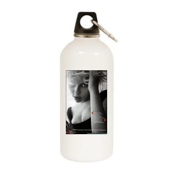 Scarlett Johansson White Water Bottle With Carabiner