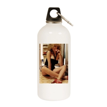 Scarlett Johansson White Water Bottle With Carabiner