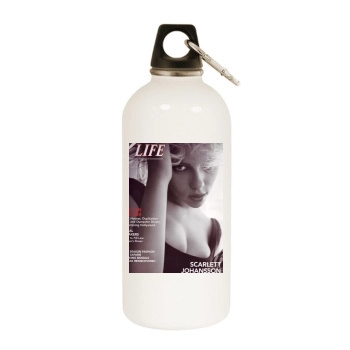 Scarlett Johansson White Water Bottle With Carabiner