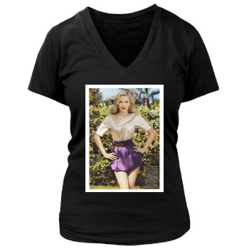 Scarlett Johansson Women's Deep V-Neck TShirt