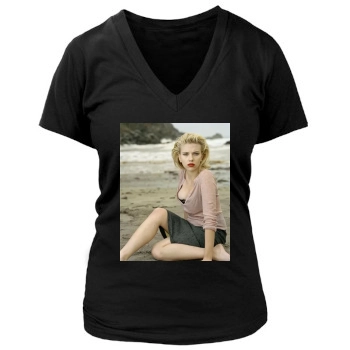 Scarlett Johansson Women's Deep V-Neck TShirt