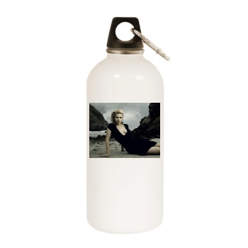 Scarlett Johansson White Water Bottle With Carabiner