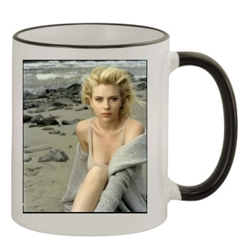 Scarlett Johansson 11oz Colored Rim & Handle Mug