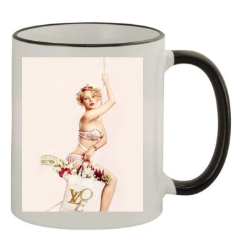 Scarlett Johansson 11oz Colored Rim & Handle Mug