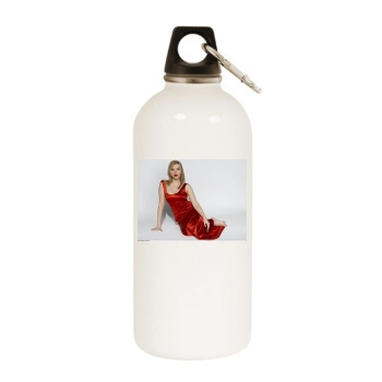 Scarlett Johansson White Water Bottle With Carabiner