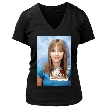 Scarlett Johansson Women's Deep V-Neck TShirt