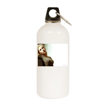 Scarlett Johansson White Water Bottle With Carabiner