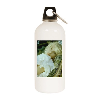 Scarlett Johansson White Water Bottle With Carabiner