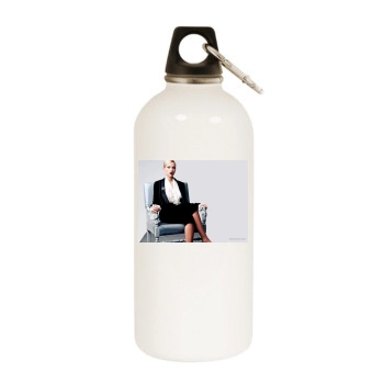 Scarlett Johansson White Water Bottle With Carabiner